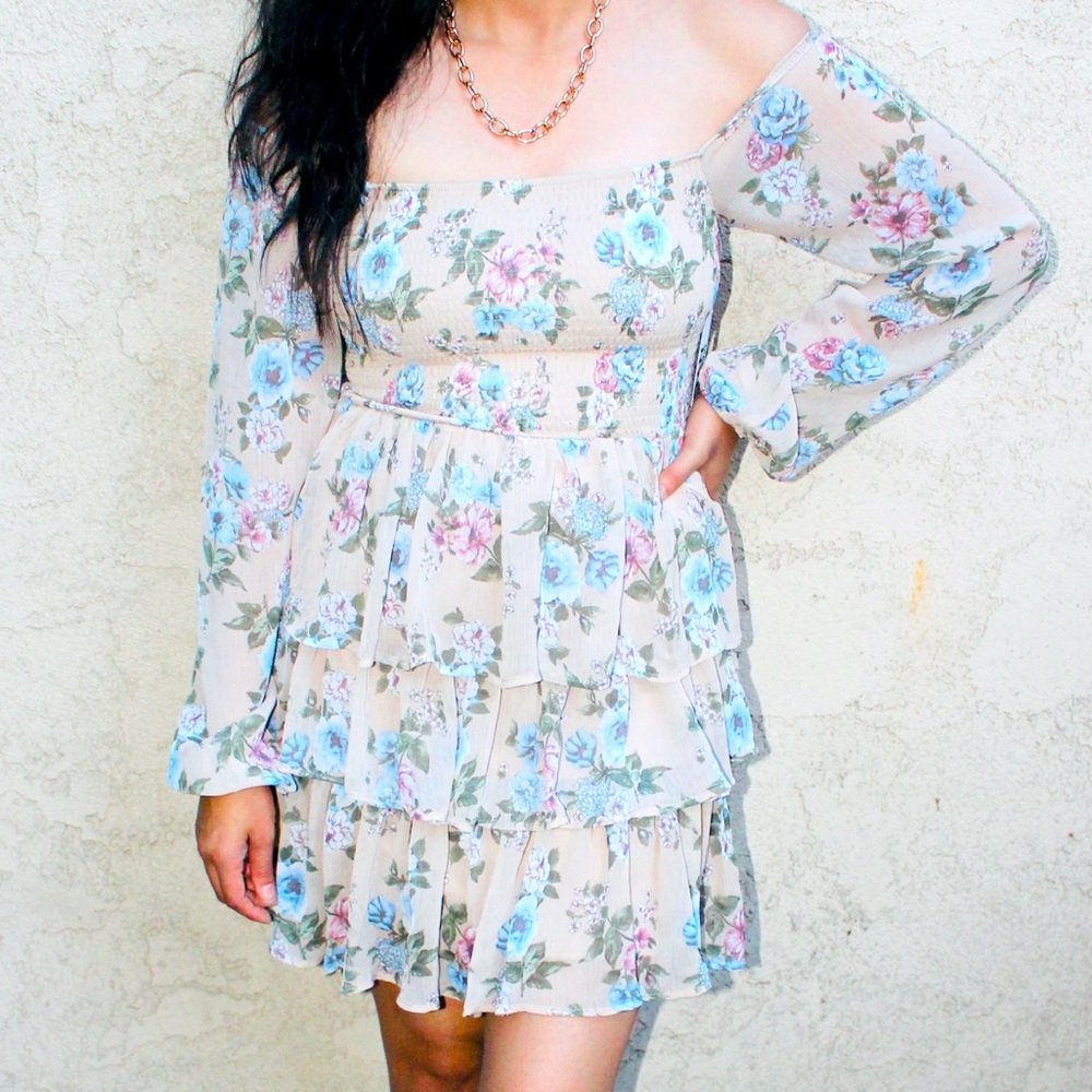 Spring Ruffle Floral Dress - Picture 4 of 5